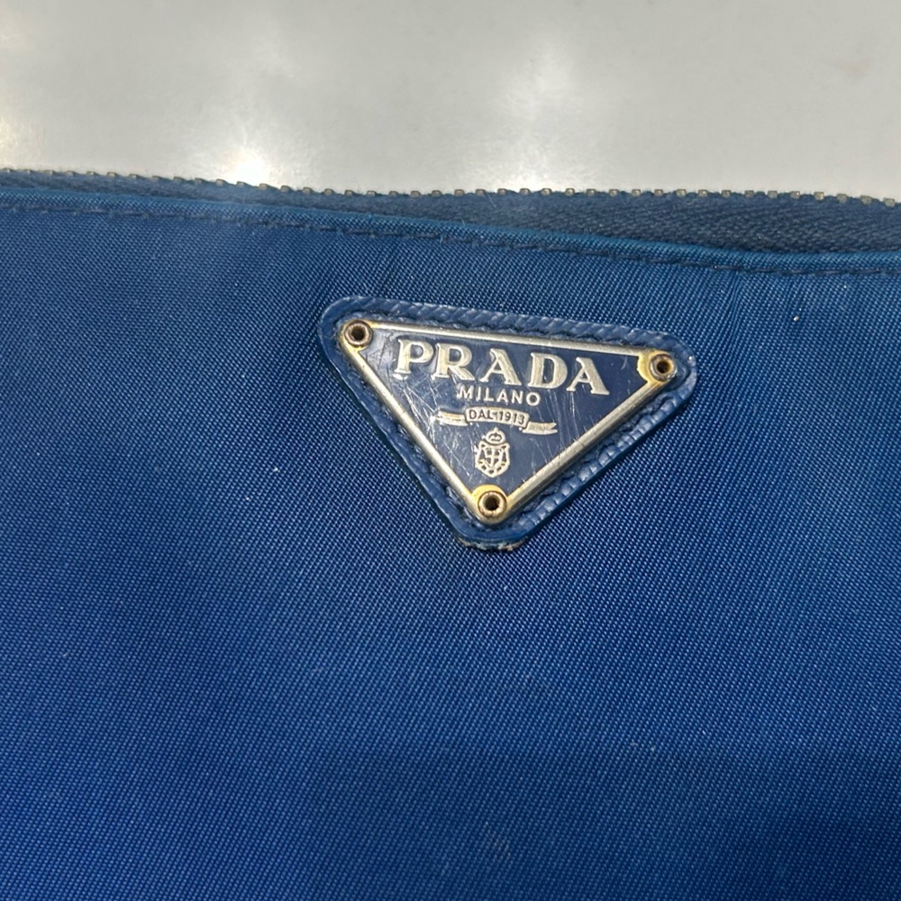 Authentic Nylon Blue Prada Zip Around Large Wallet - image 4